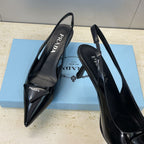 Prada Patent Leather Slingback Pumps