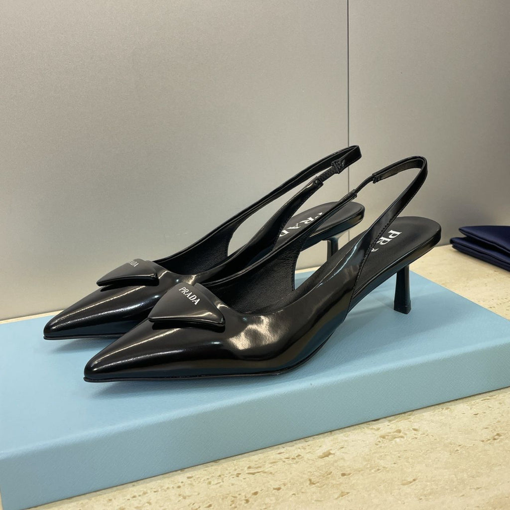Prada Patent Leather Slingback Pumps