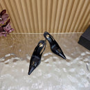 Scarpin Slingback Babylone Breteuil Black Saint Laurent