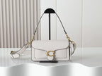 Coach Tabby Shoulder Bag 26 White Leather Gold Hardware.