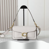 Coach Tabby Shoulder Bag 26 White Leather Gold Hardware.
