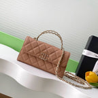 Chanel Top Handle Wallet on Chain Pink