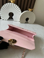 Chanel Top Handle Wallet on Chain Pink