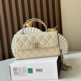 Chanel Top Handle Wallet on Chain off-white