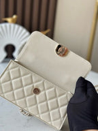 Chanel Top Handle Wallet on Chain off-white