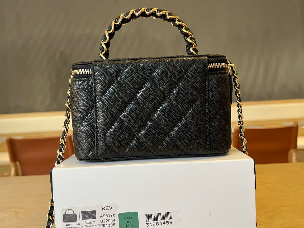 Chanel Top Handle Vanity Case black