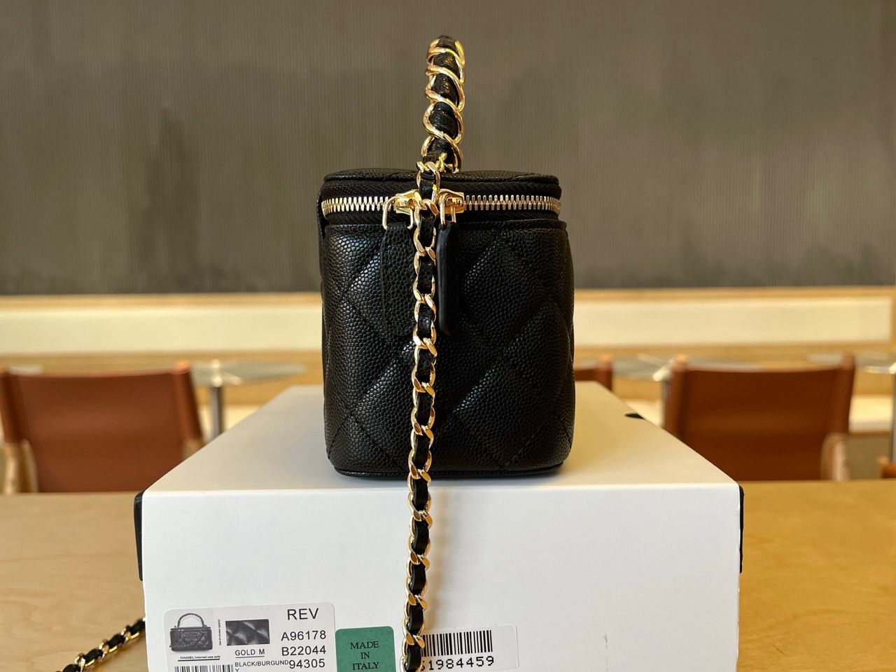 Chanel Top Handle Vanity Case black