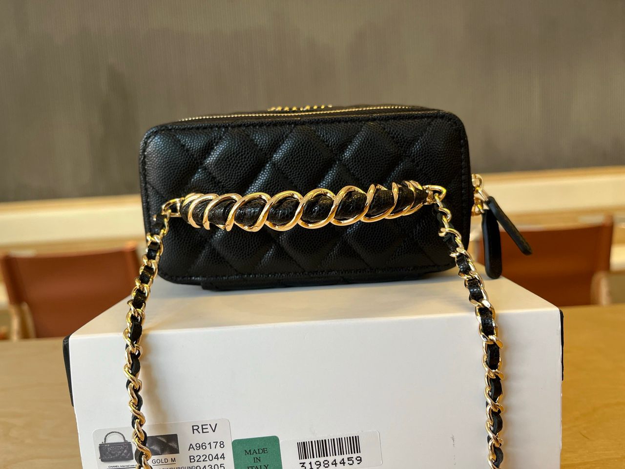 Chanel Top Handle Vanity Case black