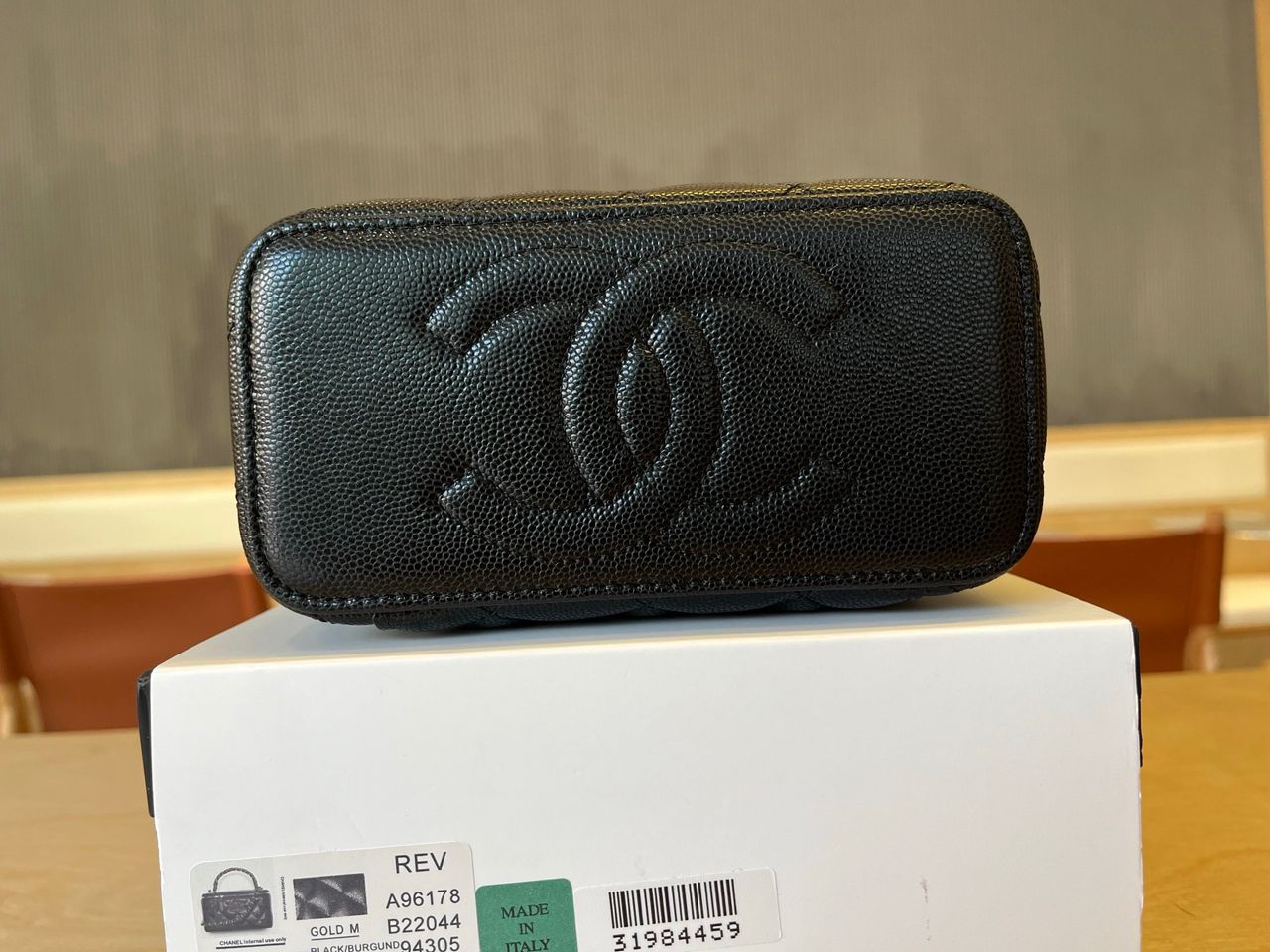 Chanel Top Handle Vanity Case black