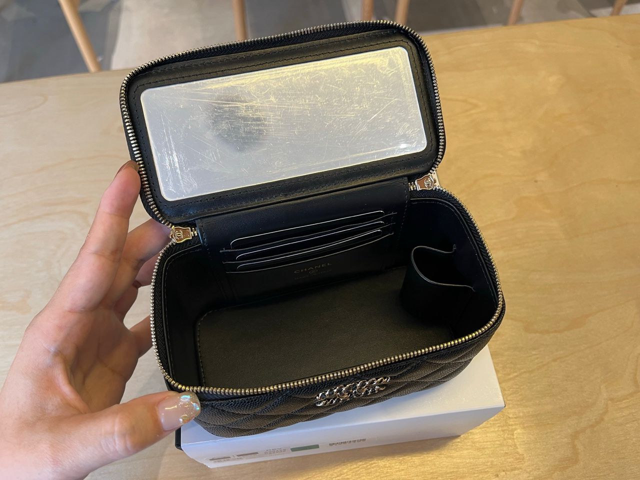 Chanel Top Handle Vanity Case black