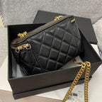 Chanel Top Handle Vanity Case black red