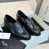 Celine Margaret Loafer with Triomphe Chain in Polished Bull
