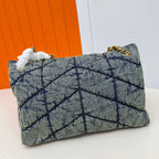 Bolsa Saint Laurent Puffer Denim Small Medium Shoulder Bag