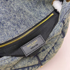 Bolsa Saint Laurent Puffer Denim Small Medium Shoulder Bag