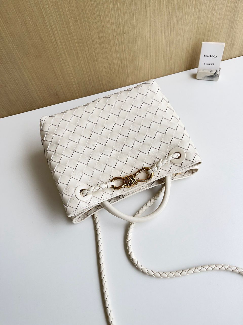 Bottega Veneta Andiamo Bag Medium White