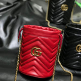 Gucci GG Marmont Mini Bucket Red Bag