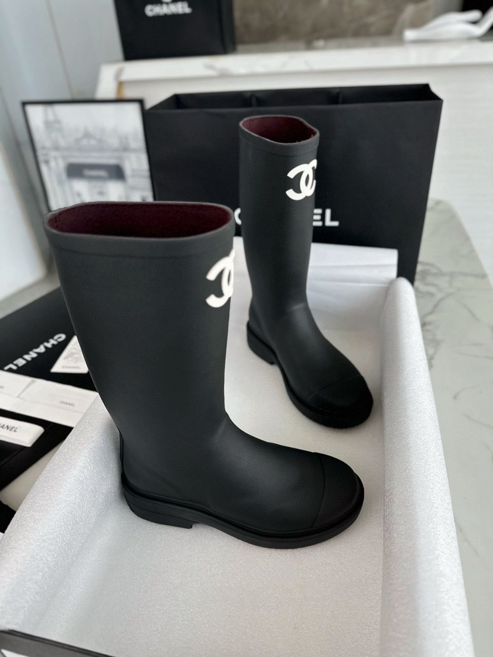 Chanel Wellington CC Black