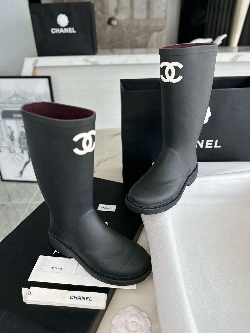 Chanel Wellington CC Black