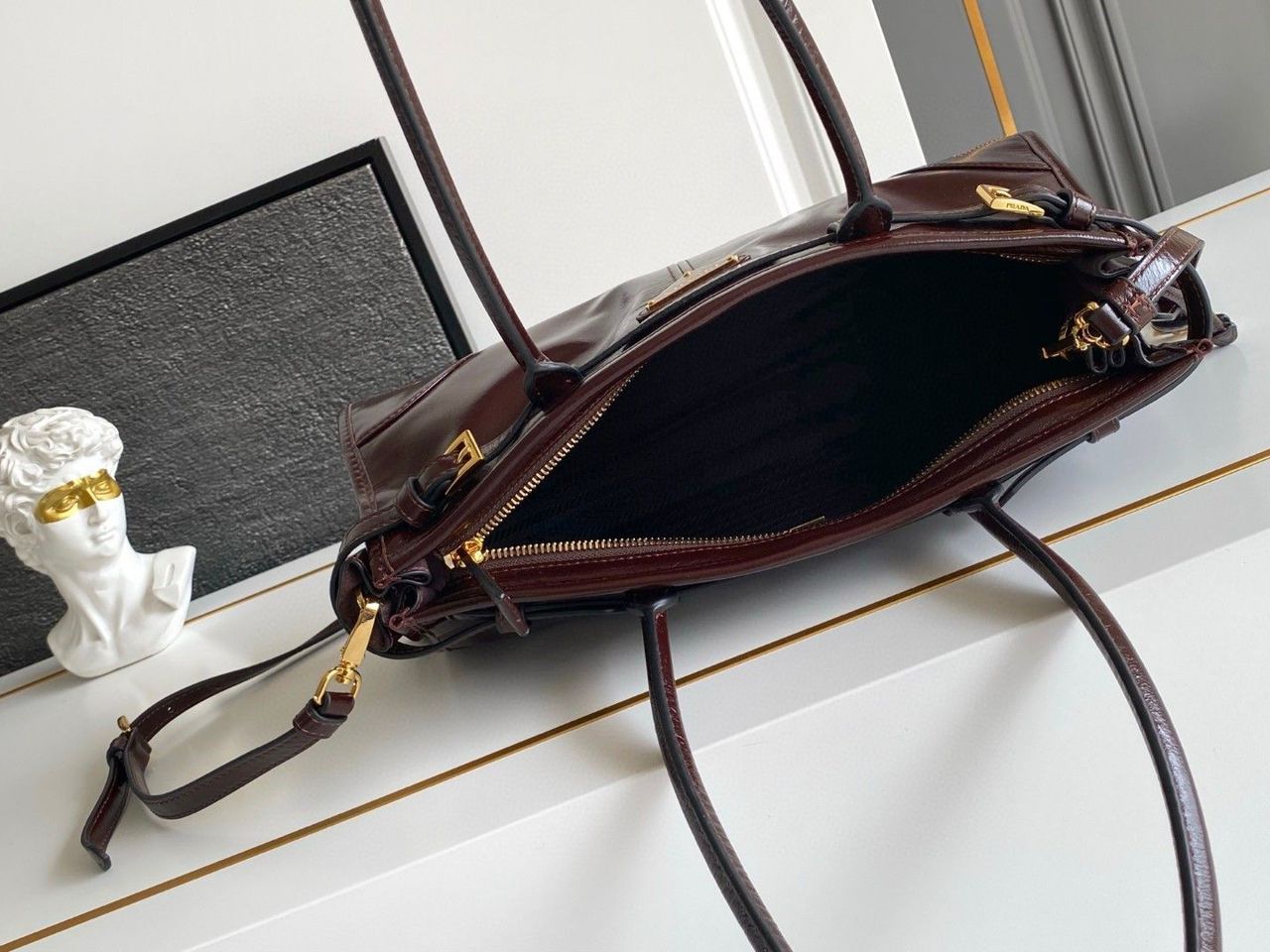 Bolsa Prada Richard Bordô