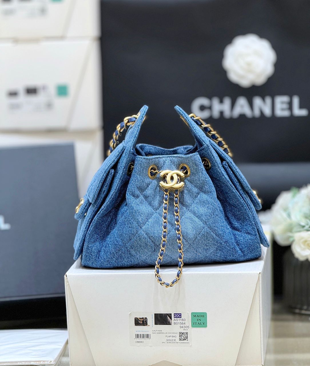 Bolsa CHANEL 25 Cyan Blue