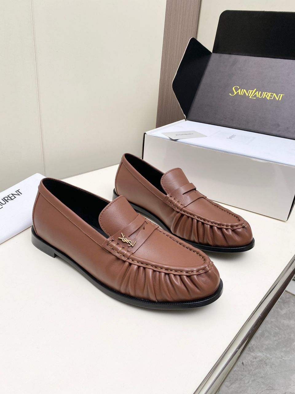 YSL Mocassim Le Loafer Brown