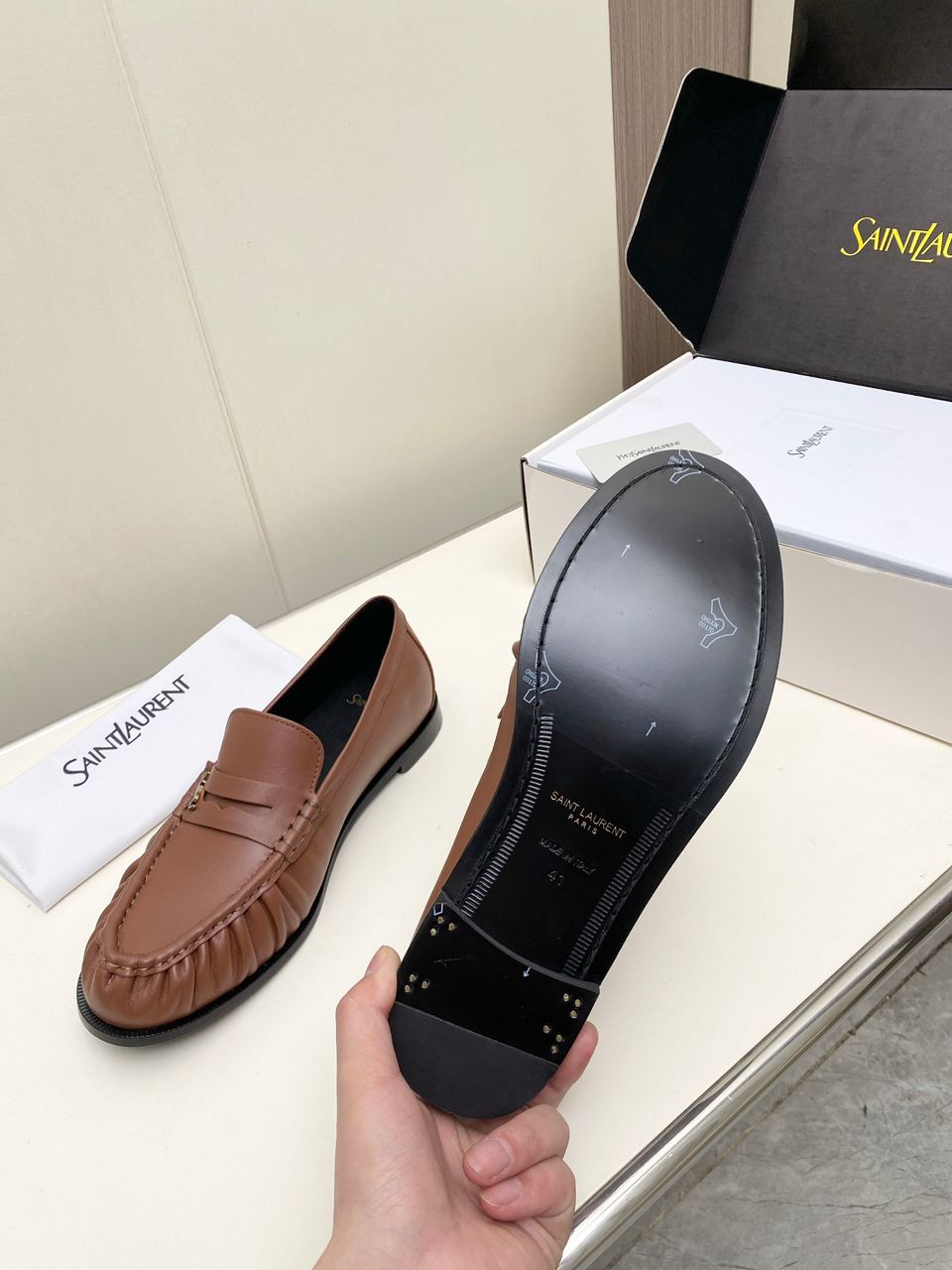 YSL Mocassim Le Loafer Brown