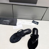 Chanel Chinelo Veludo Preto