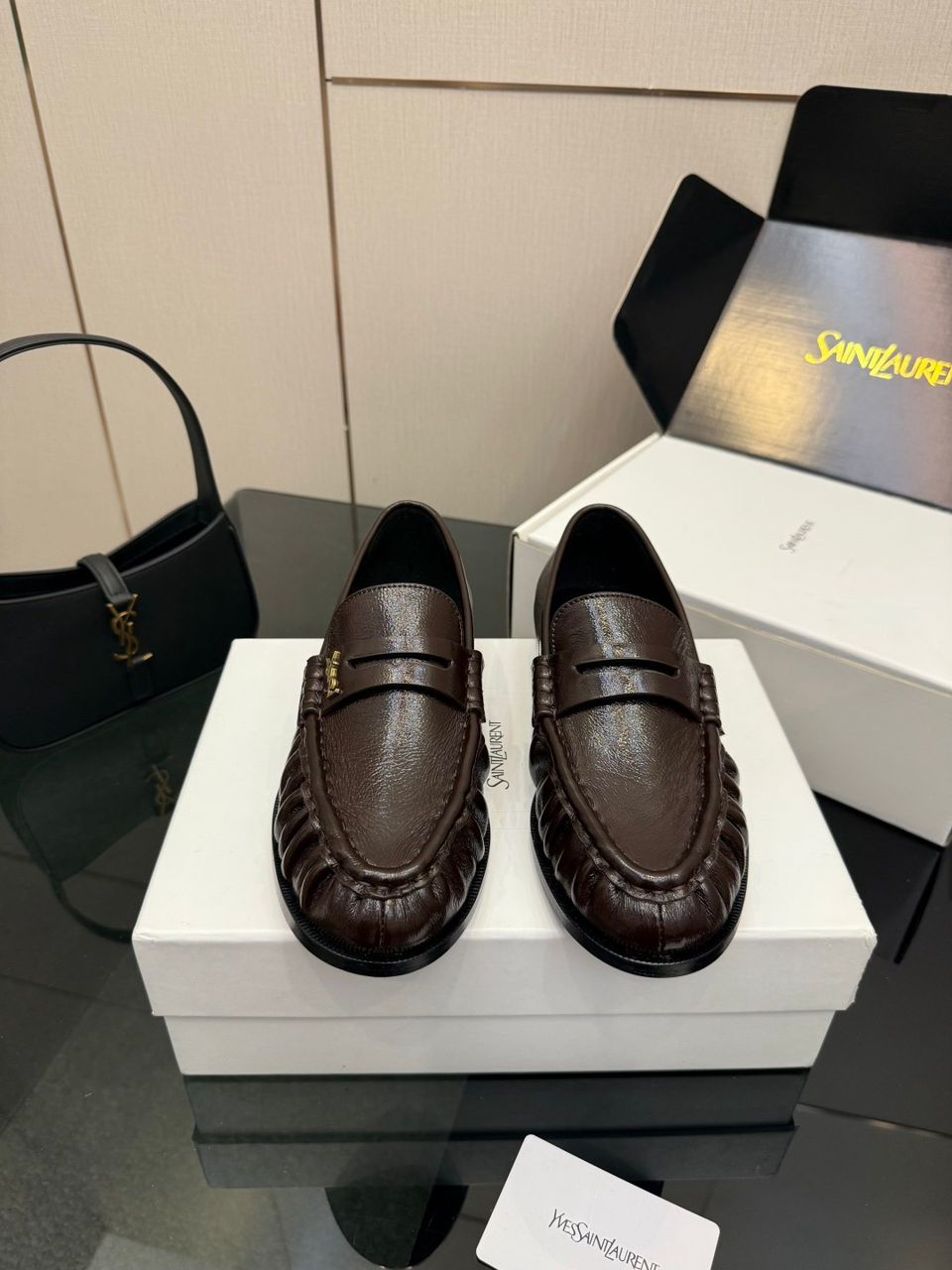 YSL Mocassim Le Loafer Brown Matte
