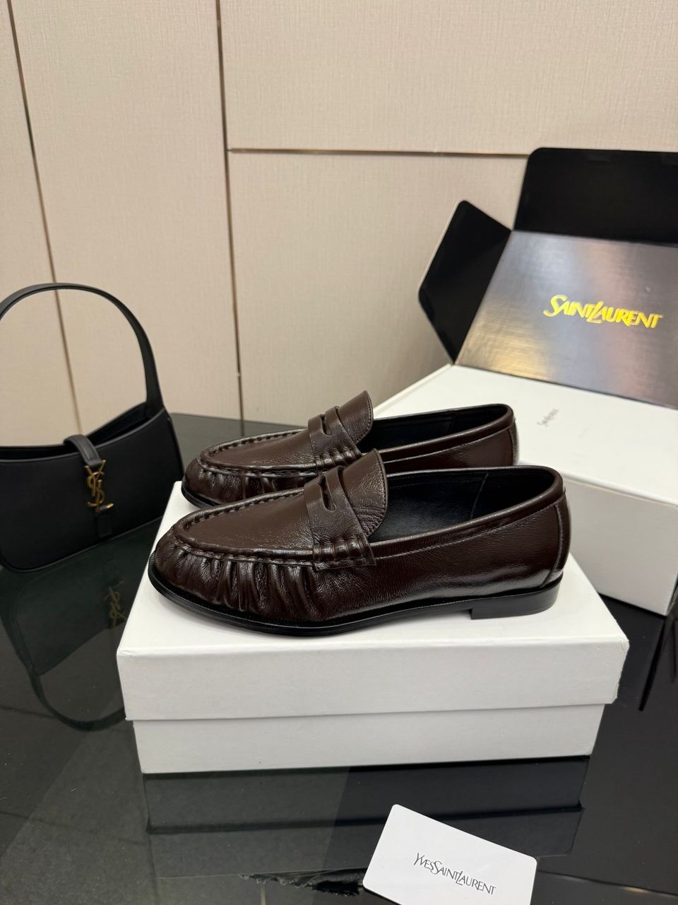 YSL Mocassim Le Loafer Brown Matte