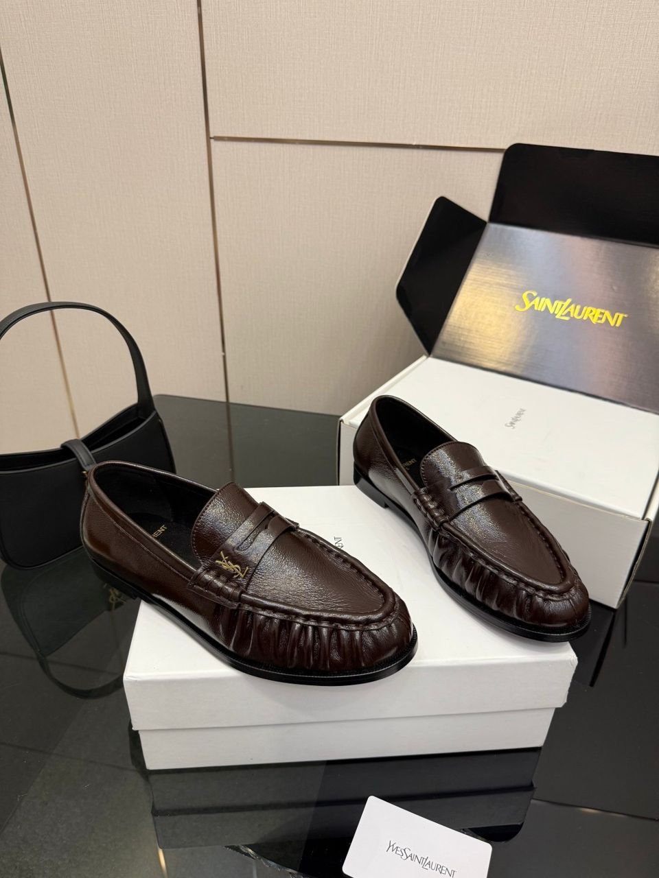 YSL Mocassim Le Loafer Brown Matte