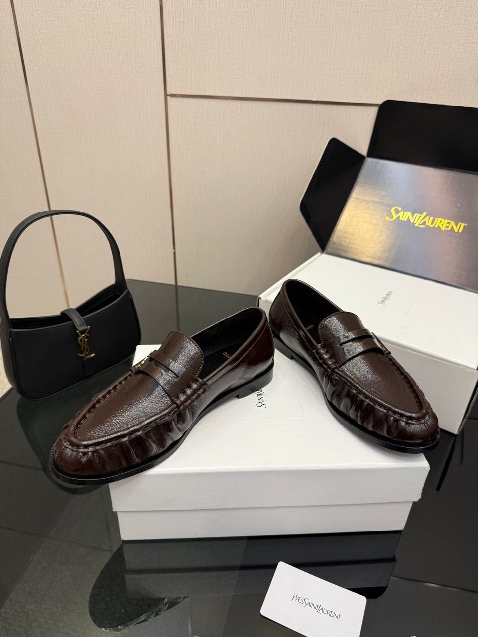 YSL Mocassim Le Loafer Brown Matte