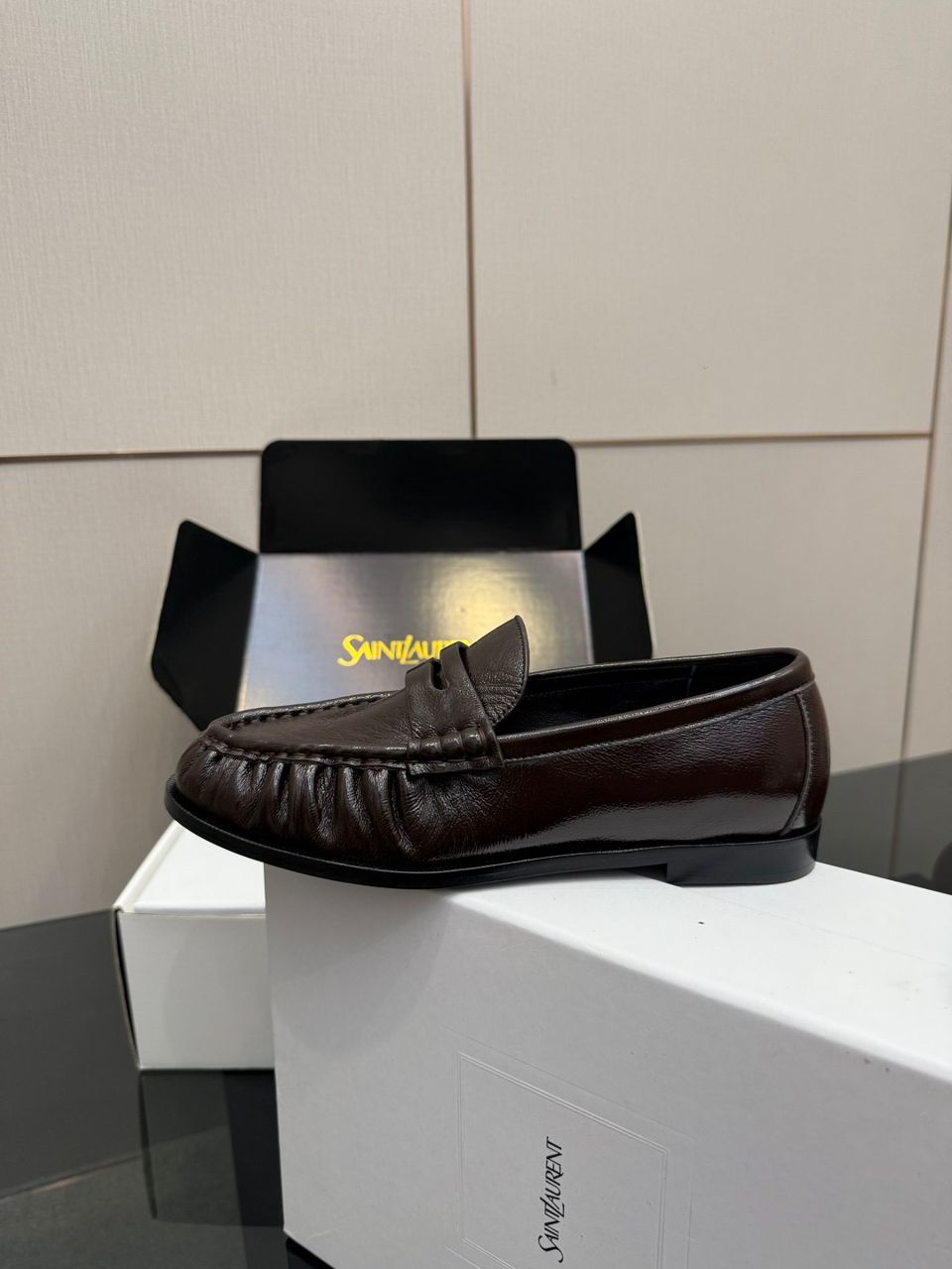 YSL Mocassim Le Loafer Brown Matte