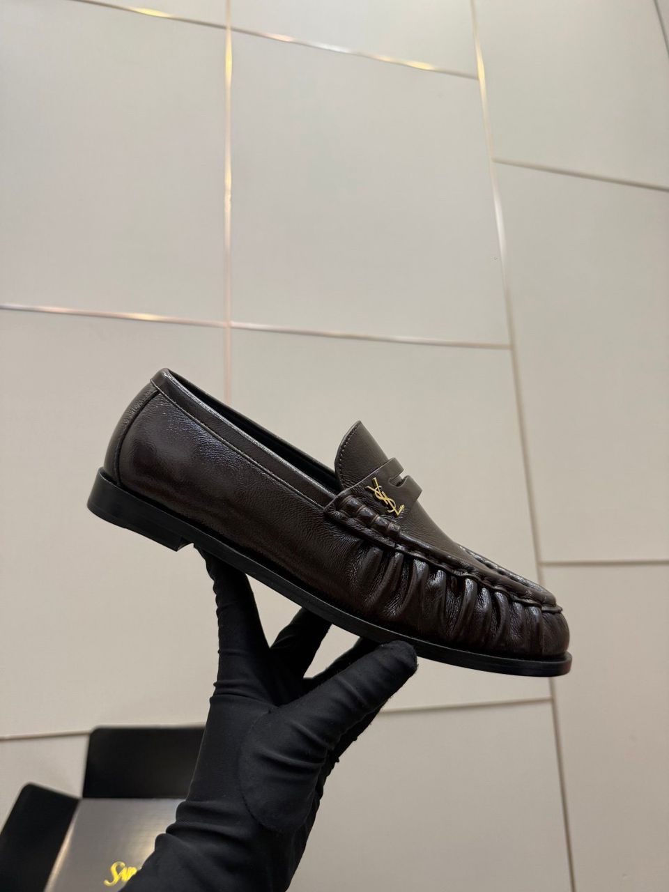 YSL Mocassim Le Loafer Brown Matte