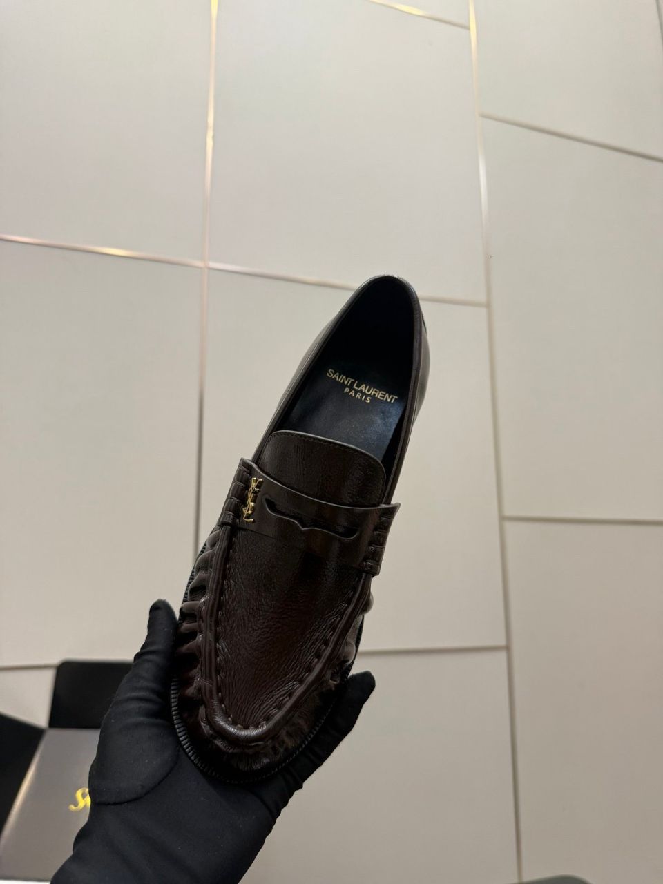 YSL Mocassim Le Loafer Brown Matte