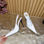 Saint Laurent Scarpin Slingback Sandal White