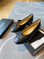 Chanel Lambskin 10mm Ballet Flats Black
