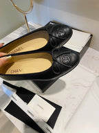 Chanel Lambskin 10mm Ballet Flats Black