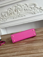 Bolsa Hermes Kelly Style Leather Pink