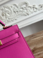 Bolsa Hermes Kelly Style Leather Pink