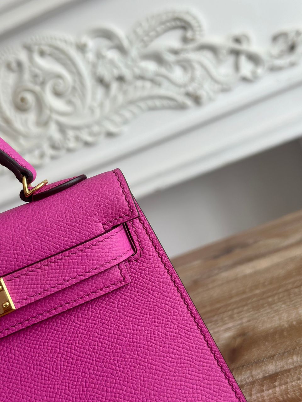 Bolsa Hermes Kelly Style Leather Pink