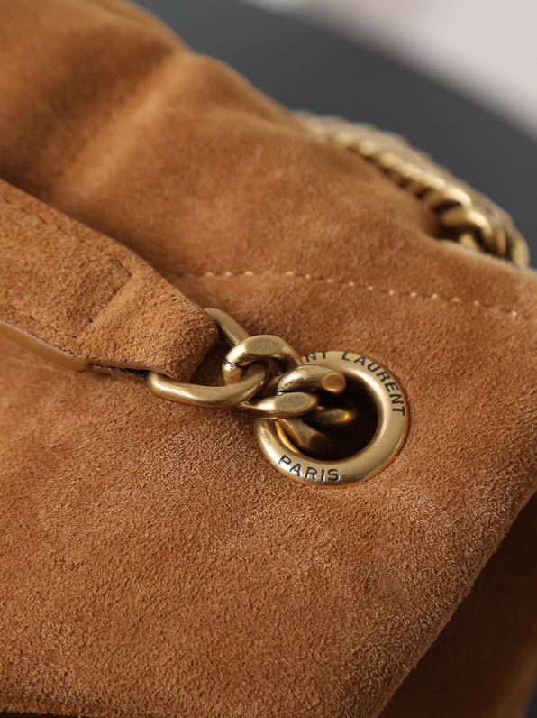 Yves Saint Laurent Medium Puffer Leather Camel .