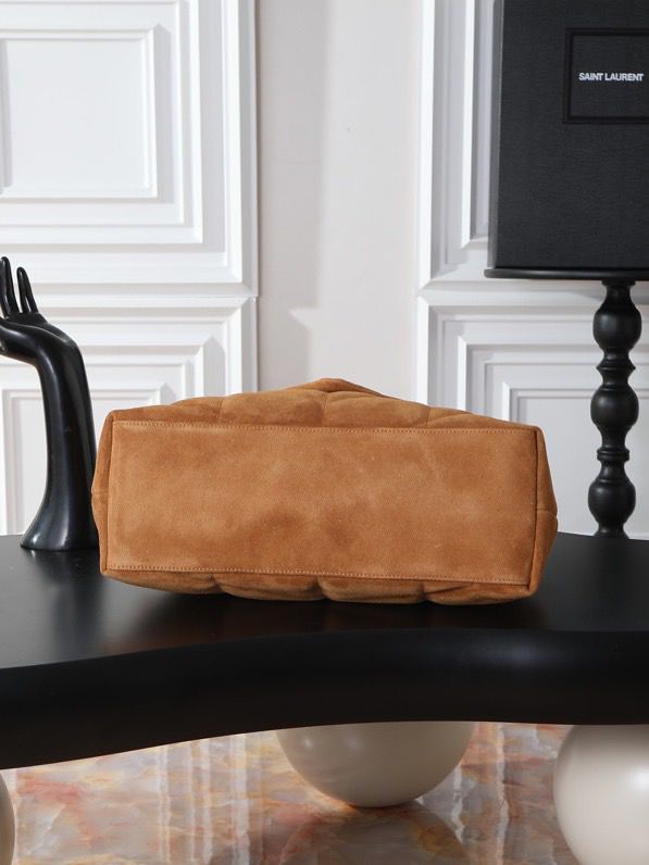 Yves Saint Laurent Medium Puffer Leather Camel .