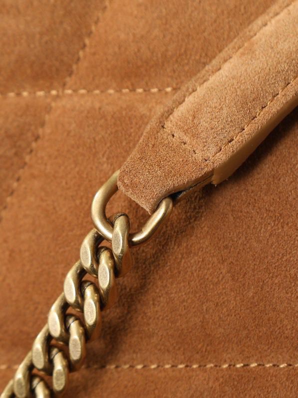 Yves Saint Laurent Medium Puffer Leather Camel .