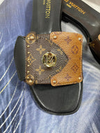 Louis Vuitton Monogram Slide Sandal Brown .