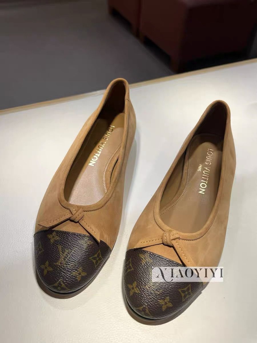 Sapatilha Louis Vuitton Ballerina Flat Beige Brown Monogram