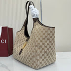 Gucci Jackie Tote Bag Beige Ebony .
