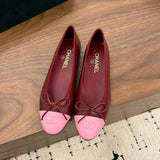 Chanel Cap Toe Ballet Flat Red/Pink .