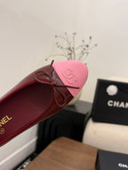 Chanel Cap Toe Ballet Flat Red/Pink .