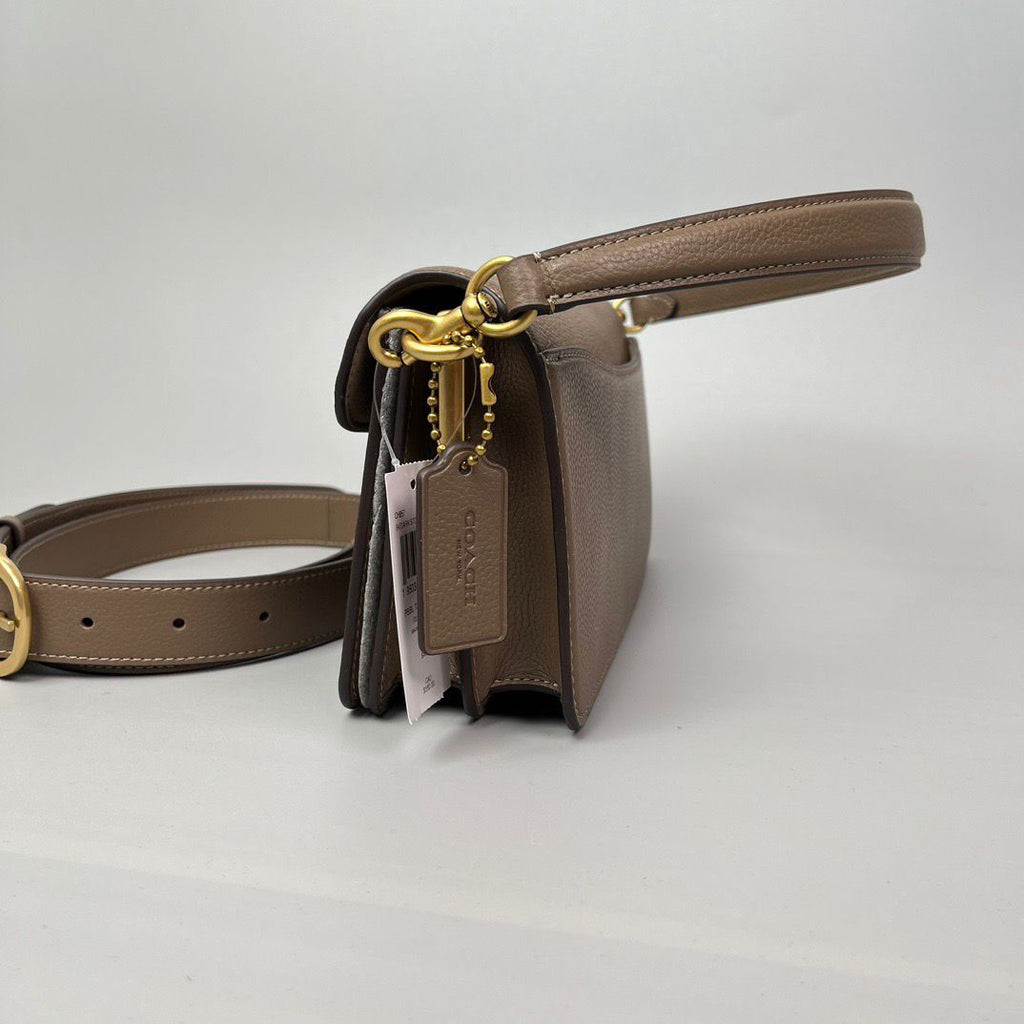 Coach Tabby Shoulder Bag Mini Leather Brown