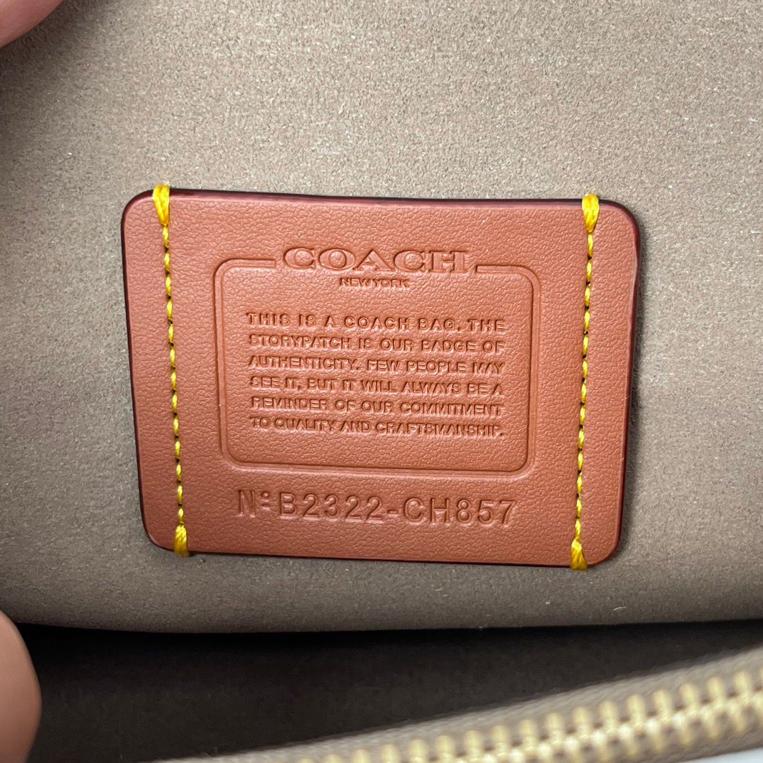 Coach Tabby Shoulder Bag Leather Brown .